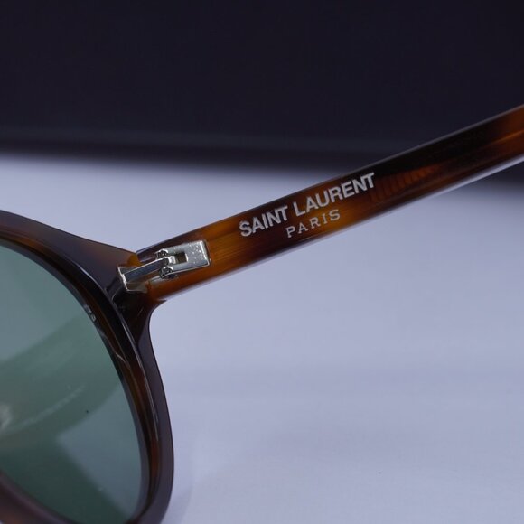 Saint Laurent SL342 003 Round Sunglasses - Havana/Green - Picture 6 of 10